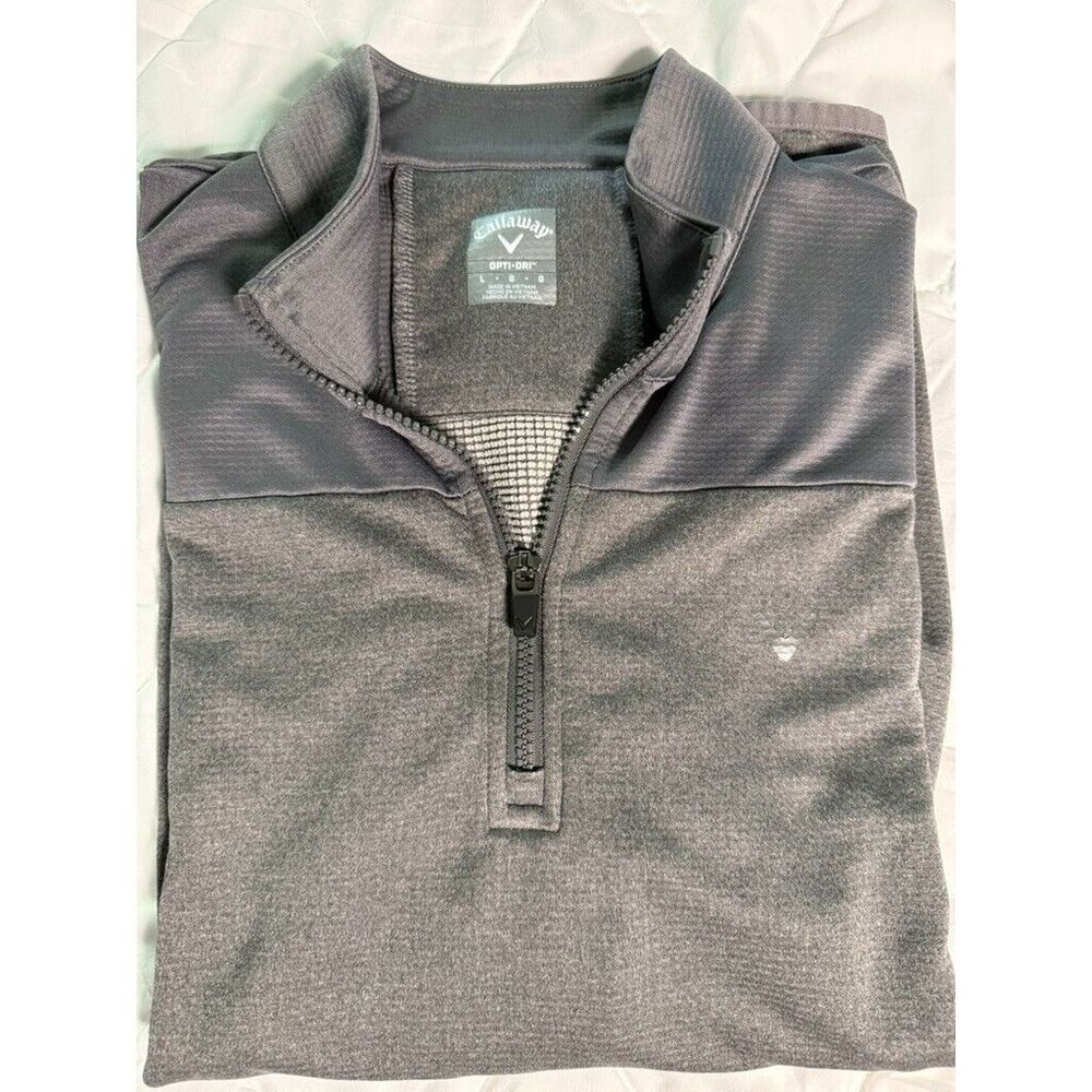 Callaway‎ Golf Opti-Dry 1/4 zip Pullover Sweatshirt Grey, Size Large